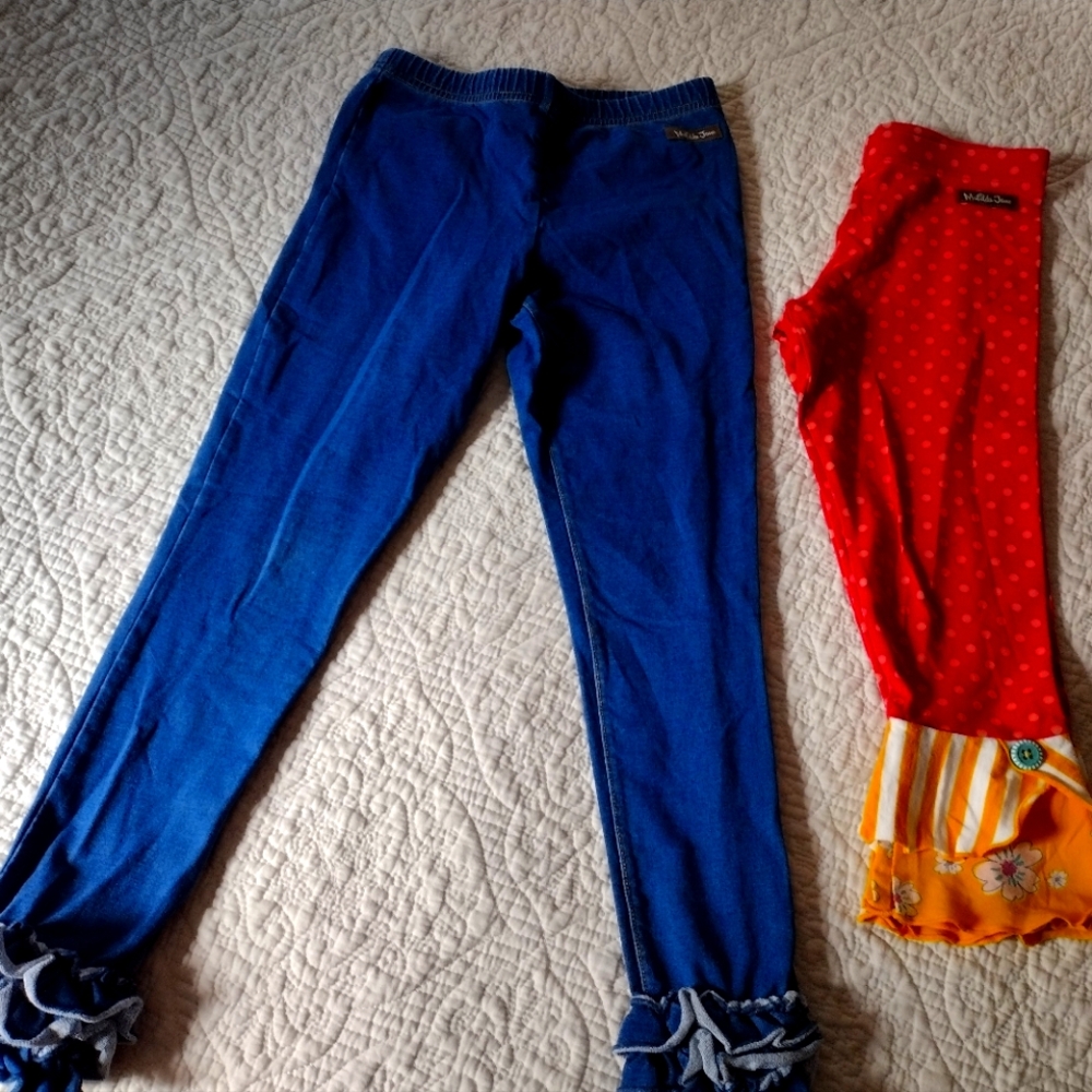 Matilda Jane Jean Jeggings +  Flare Leggings - Size 8